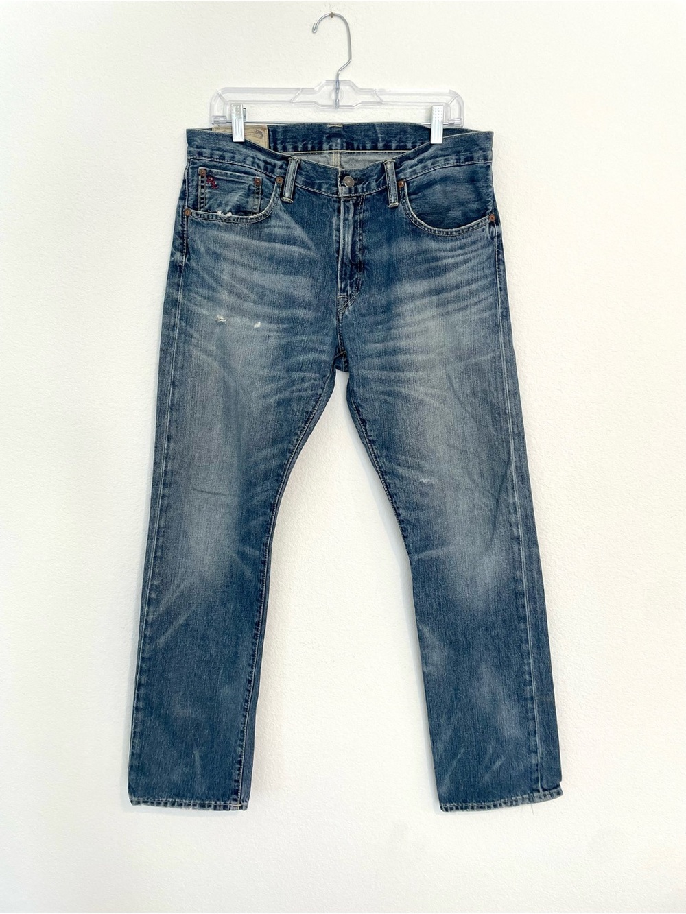 Polo Ralph Lauren Men's Blue Washed Jeans - Classic Straight Fit